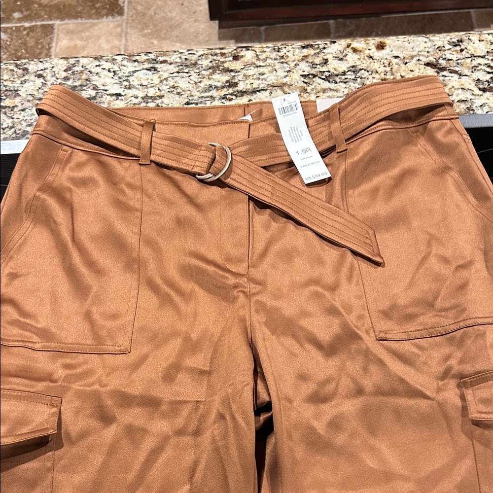 Chico's Camel Belted Trousers
